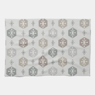 Linge De Cuisine Snowflakes de Noël rétro Silver Gold