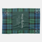 Linge De Cuisine Snowflakes rustique Campbell Tartan à script Plaid (Horizontal)