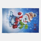 Linge De Cuisine Snowman (Horizontal)