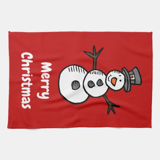 Linge De Cuisine Snowman (Horizontal)