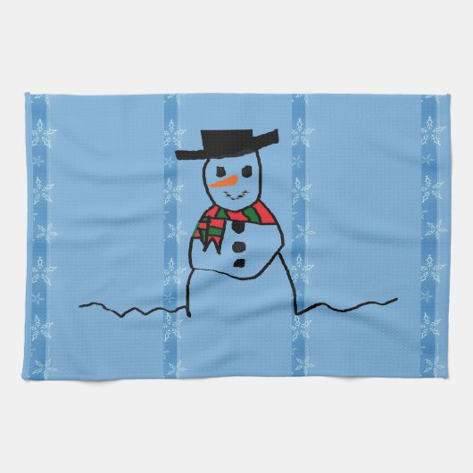 Linge De Cuisine Snowman (Horizontal)
