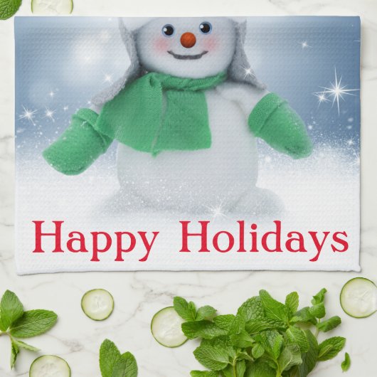 Linge De Cuisine Snowman (Plié)