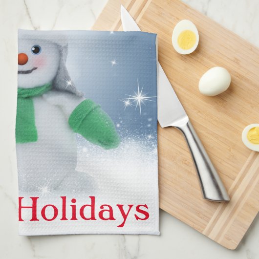 Linge De Cuisine Snowman (Quart Plié)