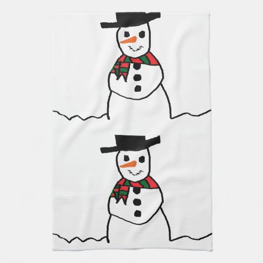 Linge De Cuisine Snowman (Vertical)