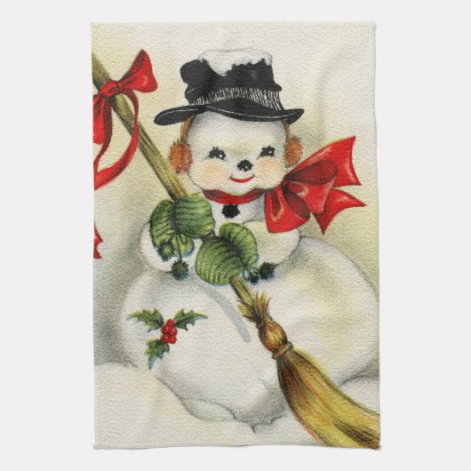 Linge De Cuisine Snowman 001 (Vertical)