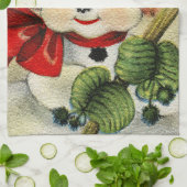 Linge De Cuisine Snowman 004 (Plié)