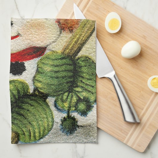 Linge De Cuisine Snowman 004 (Quart Plié)