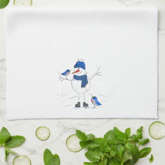 Linge De Cuisine Snowman à longue jambe (Plié)
