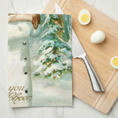 Linge De Cuisine Snowman Angel Cherub Four Leaf Clocher (Quart Plié)