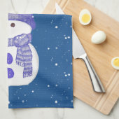 Linge De Cuisine Snowman avec des lapins couchés (Quart Plié)