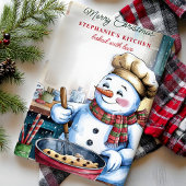 Linge De Cuisine Snowman Baking Cookies de Noël Personnalisés