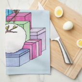 Linge De Cuisine Snowman chahut sur les cadeaux (Quart Plié)