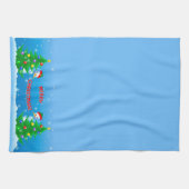 Linge De Cuisine Snowman Peeking (Horizontal)