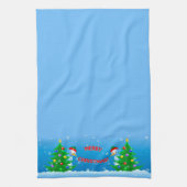 Linge De Cuisine Snowman Peeking (Vertical)