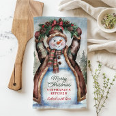 Linge De Cuisine Snowman Russe Joyeux Noël