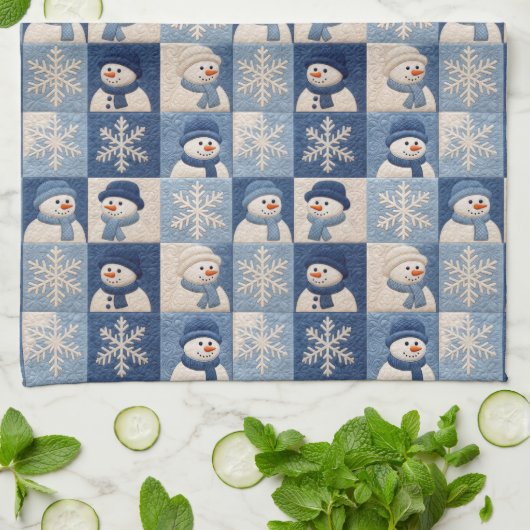 Linge De Cuisine Snowmen and Snowflakes Quilt Pattern (Plié)