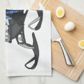 Linge De Cuisine Snowmobile cartoon illustration (Quart Plié)