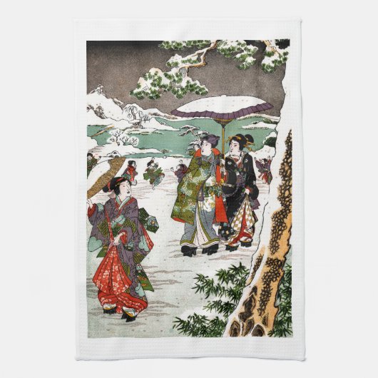 Linge De Cuisine Snowscape japonais (Vertical)