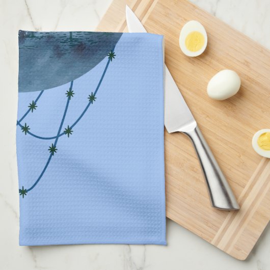 Linge De Cuisine Snowy Mountain Pine Tree Nature Adventure Extérieu (Quart Plié)