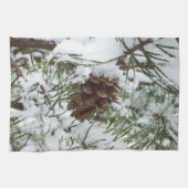 Linge De Cuisine Snowy Pine Cone I (Horizontal)