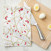 Linge De Cuisine Snowy Winterberries Christmas Coordination (Quart Plié)