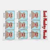 Linge De Cuisine Sock Monkey Moods (Horizontal)