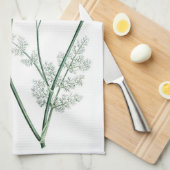 Linge De Cuisine Soft Green Botanical IV (Quart Plié)