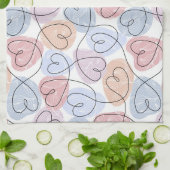 Linge De Cuisine Soft Hearts : Continuous Line Valentine's (Plié)