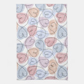 Linge De Cuisine Soft Hearts : Continuous Line Valentine's (Vertical)
