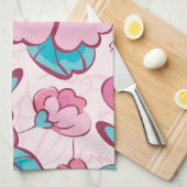 Linge De Cuisine Soft Pink Bloom Floral Pattern Custom Name (Quart Plié)