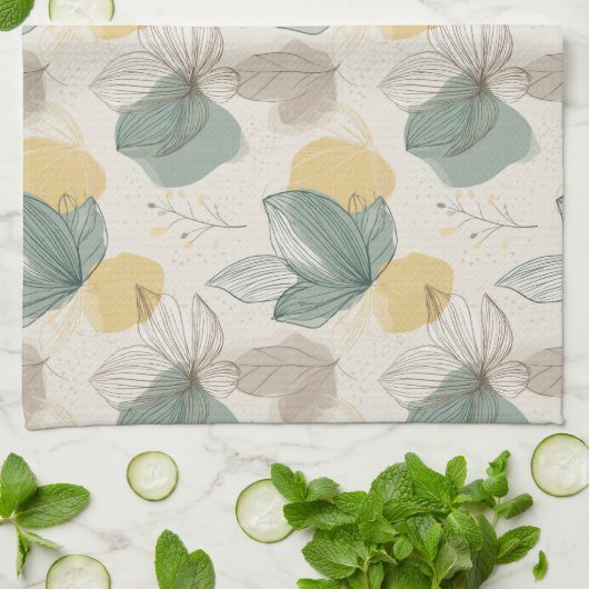 Linge De Cuisine Soft Spring Botanical Kitchen Towels (Plié)