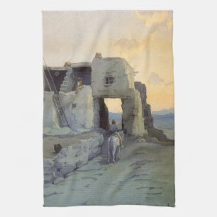 Linge De Cuisine Soir, Pueblo de Walpi par Marion Kavagh Wachtel