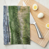 Linge De Cuisine Soirée À Charleston Harbour (Quart Plié)