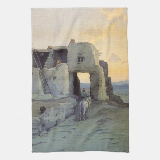 Linge De Cuisine Soirée, Pueblo de Walpi par Marion Kavagh Wachtel (Vertical)