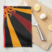 Linge De Cuisine Soleil Abstrait (Quart Plié)