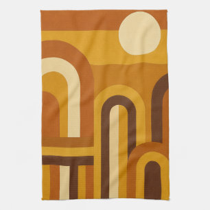 Linge De Cuisine Soleil & Arches Design Géométrique Moderne du Mili