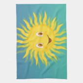 Linge De Cuisine Soleil Avec Lignes Circulaires (Vertical)
