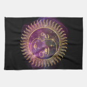 Linge De Cuisine Soleil céleste pourpre et lune (Horizontal)