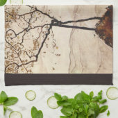 Linge De Cuisine Soleil d'automne et arbres par Egon Schiele, Art V (Plié)