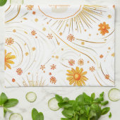 Linge De Cuisine Soleil doré et rayons - avec étoile Abstraite (Plié)