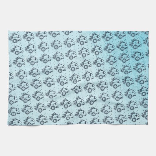 Linge De Cuisine Soleil et Lune (Horizontal)