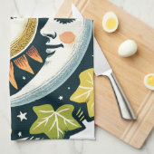 Linge De Cuisine Soleil et Lune Ivy (Quart Plié)