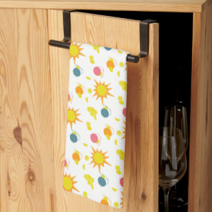 Linge De Cuisine Soleil Jaune Orange Pink Turquoise Pitcher