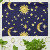 Linge De Cuisine Soleil, Lune et Étoiles 🌞 🌛 ⭐ (Plié)