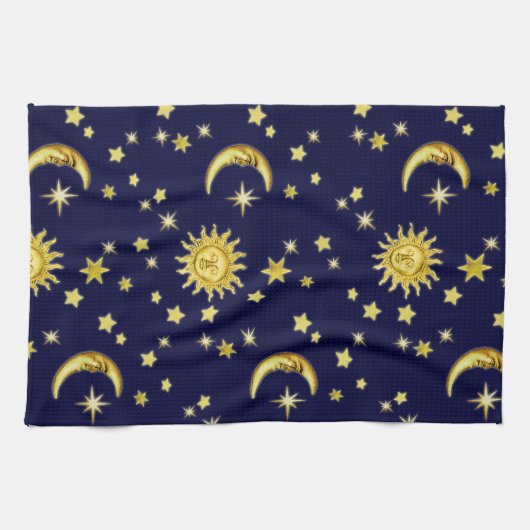Linge De Cuisine Soleil, Lune et Étoiles 🌞 🌛 ⭐ (Horizontal)