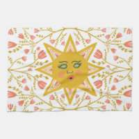 Soleils Boho & Vignes Fleurs Rose Jaune