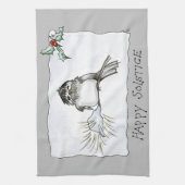Linge De Cuisine Solstice Chickadee (Vertical)