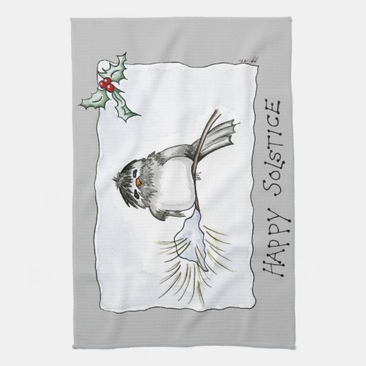 Linge De Cuisine Solstice Chickadee (Vertical)