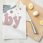 Linge De Cuisine Son Bébé Gravé Retro Automne Thanksgiving Dîner (Quart Plié)