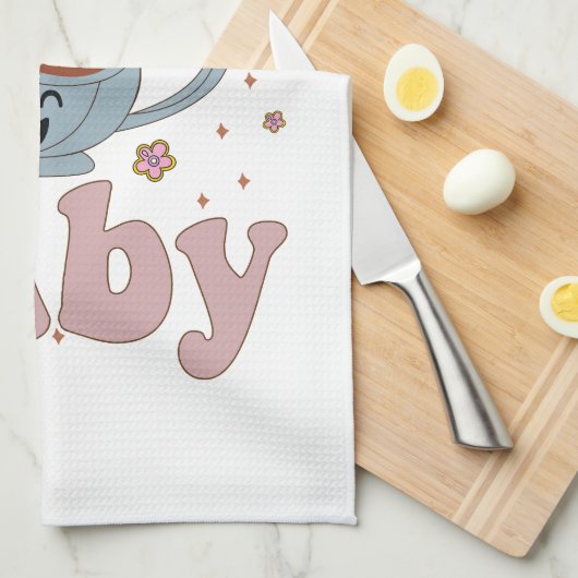 Linge De Cuisine Son Bébé Gravé Retro Automne Thanksgiving Dîner (Quart Plié)